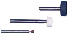 Grier Abrasives - 1" Head Diam x 1/2" Thickness, W218, Cylinder End, Aluminum Oxide Mounted Point - White, Medium Grade, 80 Grit, 25,000 RPM - Industrial Tool & Supply