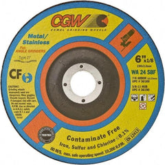 Camel Grinding Wheels - 4" 36 Grit Ceramic Cutoff Wheel - 1/16" Thick, 3/8" Arbor, 19,100 Max RPM, Use with Die Grinders - Industrial Tool & Supply