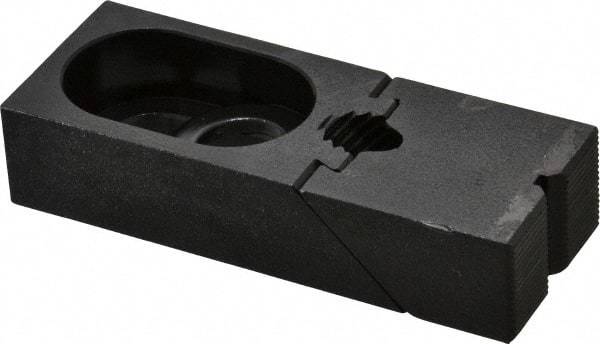 TE-CO - 3-7/8" OAL x 1-1/2" Overall Width, Standard Grip Nose, Steel Manual Edge Clamp - Black Oxide Coating, 7/8" High, 5/8" Socket Cap Screw Slot, 1-1/4" Travel - Industrial Tool & Supply