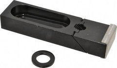 TE-CO - 5-5/16" OAL x 1-1/2" Overall Width, Standard Grip Nose, Steel Manual Edge Clamp - Black Oxide Coating, 7/8" High, 5/8" Socket Cap Screw Slot, 2" Travel - Industrial Tool & Supply
