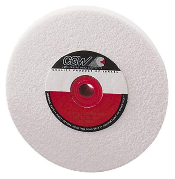Camel Grinding Wheels - 120 Grit Aluminum Oxide Bench & Pedestal Grinding Wheel - 6" Diam x 1" Hole x 3/4" Thick, 4456 Max RPM, K Hardness, Fine Grade , Vitrified Bond - Industrial Tool & Supply