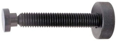 Gibraltar - 5/16-18 Knurled Shoulderless Swivel Pad Tip Grade C-12L14 Steel Thumb Screw - 2.985" OAL, 1-1/8" Head Diam x 3/8" Head Height, Black Oxide Finish - Industrial Tool & Supply