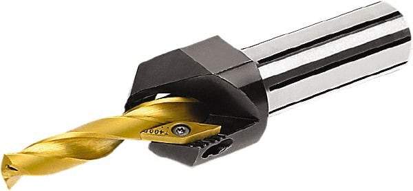 Seco - 6.01 to 6.1mm Diam, Straight Shank, 16mm Body Shank Diam, 45° Combo Chamfer and Countersink Drill - SD200 Insert, 69.5mm OAL - Industrial Tool & Supply