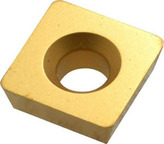 Value Collection - SD322 D Grade ICP55M Carbide Milling Insert - TiN Finish, 1/8" Thick, 3/8" Inscribed Circle, 1/32" Corner Radius - Industrial Tool & Supply