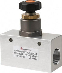 PRO-SOURCE - 3/4" NPT Inline Speed Control Valve - 0 to 140.78 psi & Aluminum Alloy Material - Industrial Tool & Supply