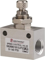 PRO-SOURCE - 1/4" NPT Inline Speed Control Valve - 0 to 140.78 psi & Aluminum Alloy Material - Industrial Tool & Supply