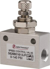 PRO-SOURCE - 1/8" NPT Inline Speed Control Valve - 0 to 140.78 psi & Aluminum Alloy Material - Industrial Tool & Supply