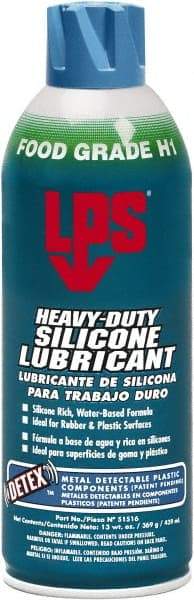 LPS - 16 oz Aerosol Silicone Spray Lubricant - Food Grade - Industrial Tool & Supply