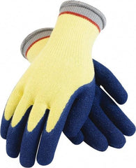 PRO-SAFE - Size XL (10), ANSI Cut Lvl A4, Puncture Lvl 4, Abrasion Lvl 3, Kevlar Cut Resistant Gloves - 10.2" Long, Palm & Fingers Coated, Blue, Paired - Industrial Tool & Supply