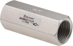 PRO-SOURCE - 1/2" Aluminum Check Valve - Inline, FNPT x FNPT - Industrial Tool & Supply