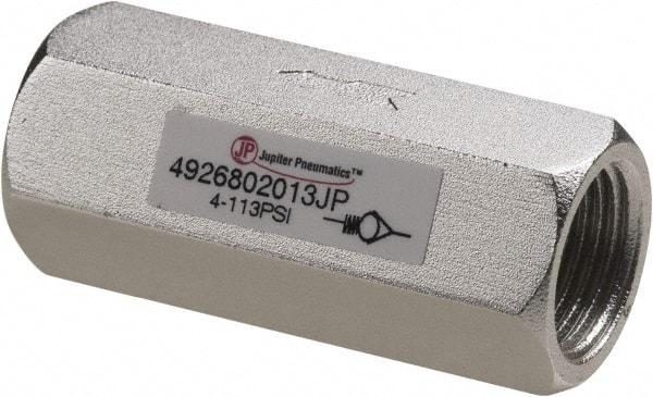 PRO-SOURCE - 3/8" Aluminum Check Valve - Inline, FNPT x FNPT - Industrial Tool & Supply