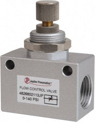 PRO-SOURCE - 1/2" NPT Inline Flow Control Valve - 0 to 140.78 psi & Aluminum Alloy Material - Industrial Tool & Supply
