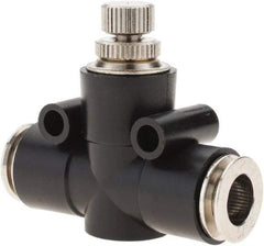 PRO-SOURCE - 5/16" Tube OD Inline Flow Control Valve - 0 to 113.76 psi & Techno Polymer, Brass, Steel Material - Industrial Tool & Supply