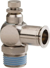 PRO-SOURCE - 1/2" Male NPT x 1/2" Tube OD Tamper Resistant Valve - 0 to 113.76 psi & Nickel Plated Brass Material - Industrial Tool & Supply