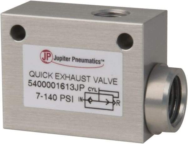 PRO-SOURCE - 1/8" NPT Quick Exhaust Valve - 1/4" Exhaust Port, 7.1 to 140.78 psi, Aluminum Alloy Material - Industrial Tool & Supply