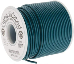 Made in USA - 20 AWG, 10 Strand, 100' OAL, Tinned Copper Hook Up Wire - Green PVC Jacket, 0.07" Diam - Industrial Tool & Supply