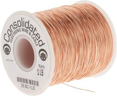 Made in USA - 26 AWG, 0.0159 Inch Diameter, 1279 Ft., Solid, Grounding Wire - Copper, ASTM B3, QQ-W-343 Type S, RoHS Compliant - Industrial Tool & Supply