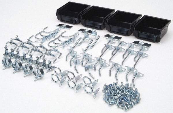 Triton - 64 Piece, Pegboard Hook Set - Zinc Alloy & Steel - Industrial Tool & Supply