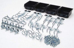 Triton - 64 Piece, Pegboard Hook Set - Zinc Alloy & Steel - Industrial Tool & Supply