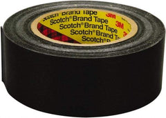 3M - 1" x 60 Yd Black Rubber Adhesive Packaging Tape - Polyester Film Backing, 8 mil Thick, 600 Lb Tensile Strength, Series 890MSR - Industrial Tool & Supply
