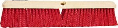 PRO-SOURCE - 24" General Purpose Polypropylene Push Broom - 3" Bristle Length, Plastic Block, Threaded Handle Connection, Handle Sold Separately - Industrial Tool & Supply