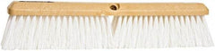 PRO-SOURCE - 18" General Purpose Polypropylene Push Broom - 3" Bristle Length, Plastic Block, Threaded Handle Connection, Handle Sold Separately - Industrial Tool & Supply