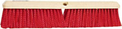 PRO-SOURCE - 18" General Purpose Polypropylene Push Broom - 3" Bristle Length, Plastic Block, Threaded Handle Connection, Handle Sold Separately - Industrial Tool & Supply