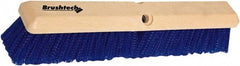 PRO-SOURCE - 18" General Purpose Polypropylene Push Broom - 3" Bristle Length, Plastic Block, Threaded Handle Connection, Handle Sold Separately - Industrial Tool & Supply