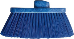 PRO-SOURCE - 10" Wide, Blue Polypropylene Bristles, Angled Broom - Threaded Handle, 10 Inch Wide Broom, Blue Bristles, Handle Sold Separately - Industrial Tool & Supply