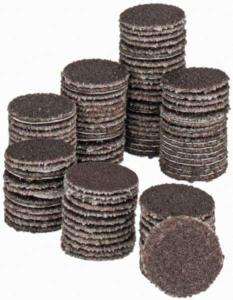 Tru-Maxx - 1/2" Diam, 120 Grit Aluminum Oxide Adhesive PSA Disc - Fine Grade, X Weighted Cloth Backing, For Right Angle/Vertical Shaft Portable Grinders - Industrial Tool & Supply