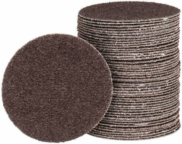 Tru-Maxx - 3" Diam, 40 Grit Aluminum Oxide Adhesive PSA Disc - Coarse Grade, X Weighted Cloth Backing, For Right Angle/Vertical Shaft Portable Grinders - Industrial Tool & Supply