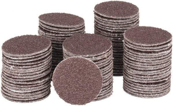 Tru-Maxx - 1" Diam, 80 Grit Aluminum Oxide Adhesive PSA Disc - Medium Grade, X Weighted Cloth Backing, For Right Angle/Vertical Shaft Portable Grinders - Industrial Tool & Supply