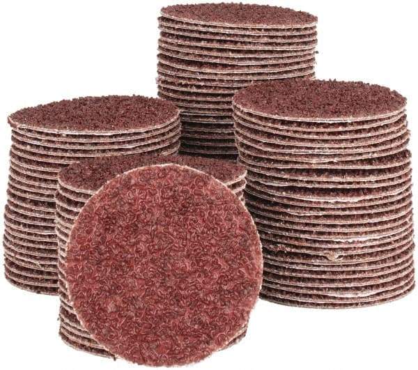Tru-Maxx - 2" Diam, 24 Grit Aluminum Oxide Adhesive PSA Disc - Very Coarse Grade, X Weighted Cloth Backing, For Right Angle/Vertical Shaft Portable Grinders - Industrial Tool & Supply