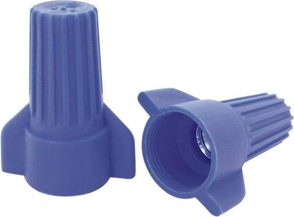 Ideal - 3, 12 to 2, 6 AWG, 600 Volt, Flame Retardant, Wing Twist on Wire Connector - Blue, 221°F - Industrial Tool & Supply