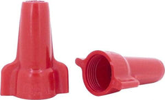Ideal - 2, 18 to 4, 10 AWG, 600 Volt, Flame Retardant, Wing Twist on Wire Connector - Red, 221°F - Industrial Tool & Supply