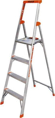 Little Giant Ladder - 4 Steps, 6' High, Type IA Rating, Aluminum Step Ladder - 300 Lb Capacity, 21" Base Width - Industrial Tool & Supply