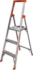 Little Giant Ladder - 3 Steps, 5' High, Type IA Rating, Aluminum Step Ladder - 300 Lb Capacity, 20" Base Width - Industrial Tool & Supply