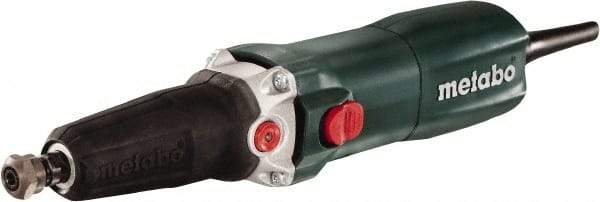 Metabo - 1/4 Inch Collet, 10,000 to 30,500 RPM, lnline, Electric Die Grinder - 6.4 Amp - Industrial Tool & Supply