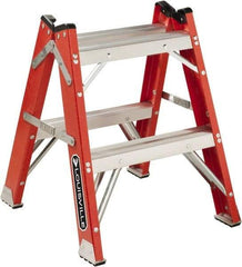 Louisville - 1 Step, 2' High, Type IAA Rating, Fiberglass Step Stand - 375 Lb Capacity, 21" Base Width - Industrial Tool & Supply