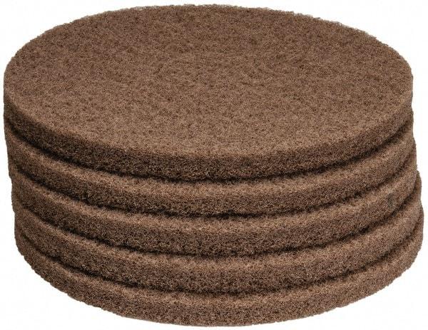 PRO-SOURCE - Polishing Pad - 14" Machine, Tan Pad, Polyester - Industrial Tool & Supply