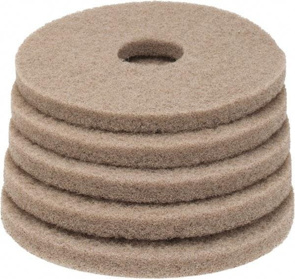 PRO-SOURCE - Polishing Pad - 13" Machine, Tan Pad, Polyester - Industrial Tool & Supply