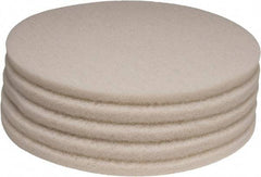 PRO-SOURCE - Polishing Pad - 20" Machine, White Pad, Polyester - Industrial Tool & Supply