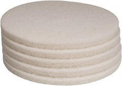 PRO-SOURCE - Polishing Pad - 19" Machine, White Pad, Polyester - Industrial Tool & Supply