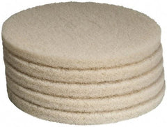 PRO-SOURCE - Polishing Pad - 15" Machine, White Pad, Polyester - Industrial Tool & Supply