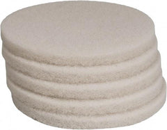 PRO-SOURCE - Polishing Pad - 13" Machine, White Pad, Polyester - Industrial Tool & Supply