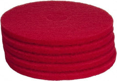 PRO-SOURCE - Polishing Pad - 17" Machine, Red Pad, Polyester - Industrial Tool & Supply