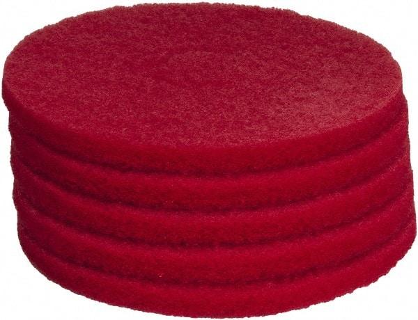 PRO-SOURCE - Polishing Pad - 14" Machine, Red Pad, Polyester - Industrial Tool & Supply