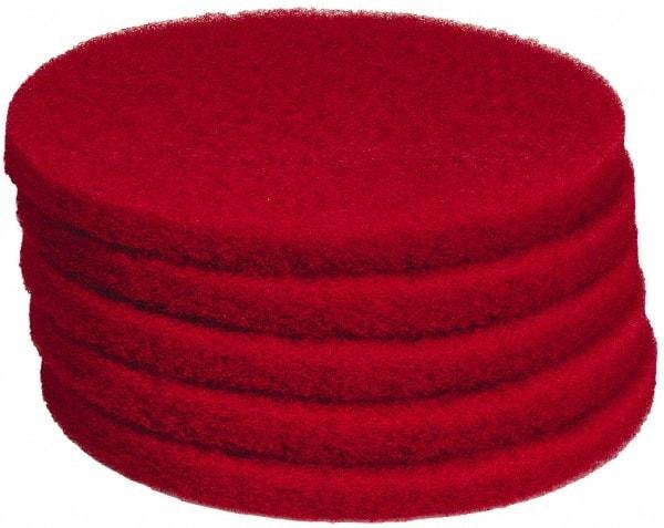 PRO-SOURCE - Polishing Pad - 13" Machine, Red Pad, Polyester - Industrial Tool & Supply