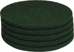 PRO-SOURCE - Stripping Pad - 17" Machine, Green Pad, Polyester - Industrial Tool & Supply