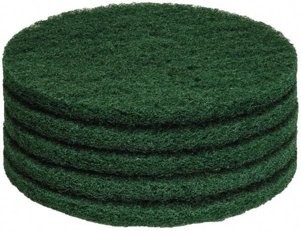 PRO-SOURCE - Stripping Pad - 14" Machine, Green Pad, Polyester - Industrial Tool & Supply